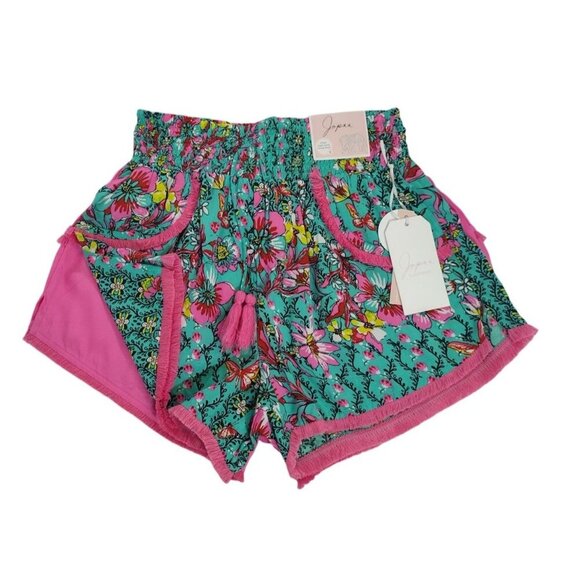 Jopea Women's Floral Print Solid Color Short Shorts 2 Pack Size S 100% Rayon. - Picture 7 of 8